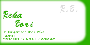 reka bori business card
